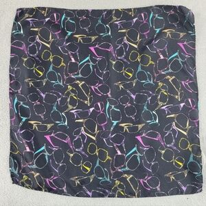 Multicolor Patterned Glasses Women's Silk Scarf